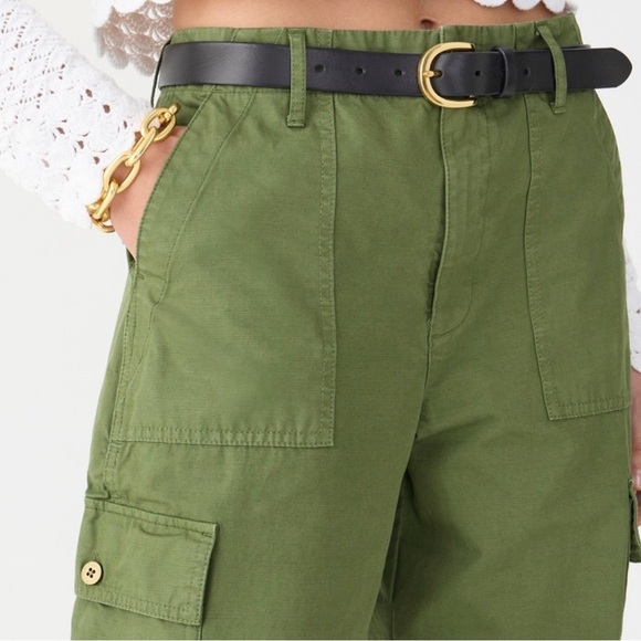 J.CREW Relaxed Fit Tapered Green Cargo Pant Size 27 100% cotton - Picture 4 of 10